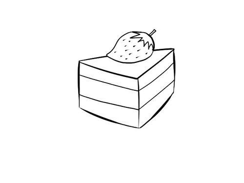 蛋糕简笔画图片大全,甜蜜瞬间，尽在这一画之间